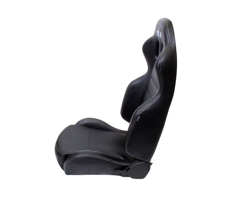 NRG Reclinable Racing Seat White Stitching