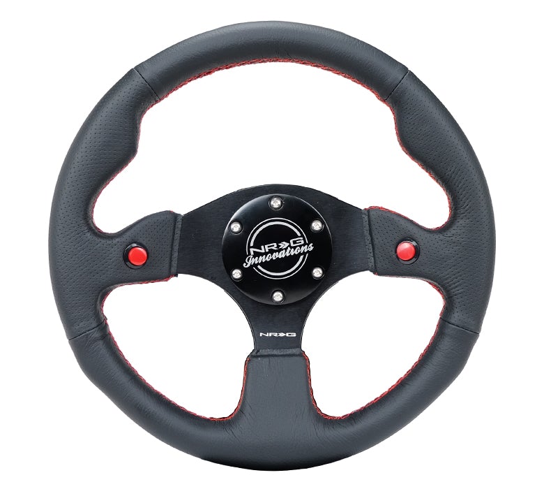NRG Dual Button Steering Wheel Leather