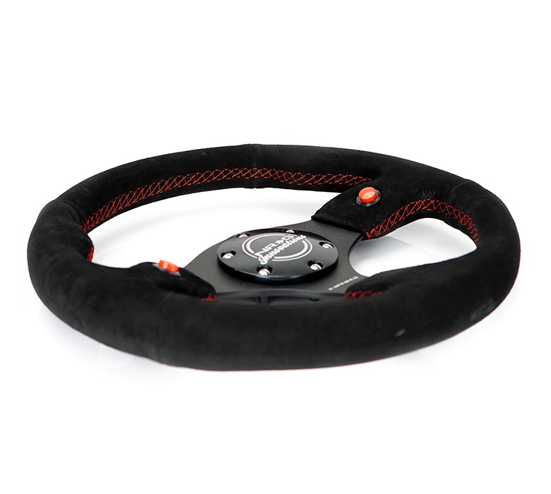 NRG Dual Button Steering Wheel Suede