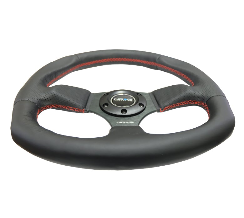NRG Flat Bottom Steering Wheel Leather