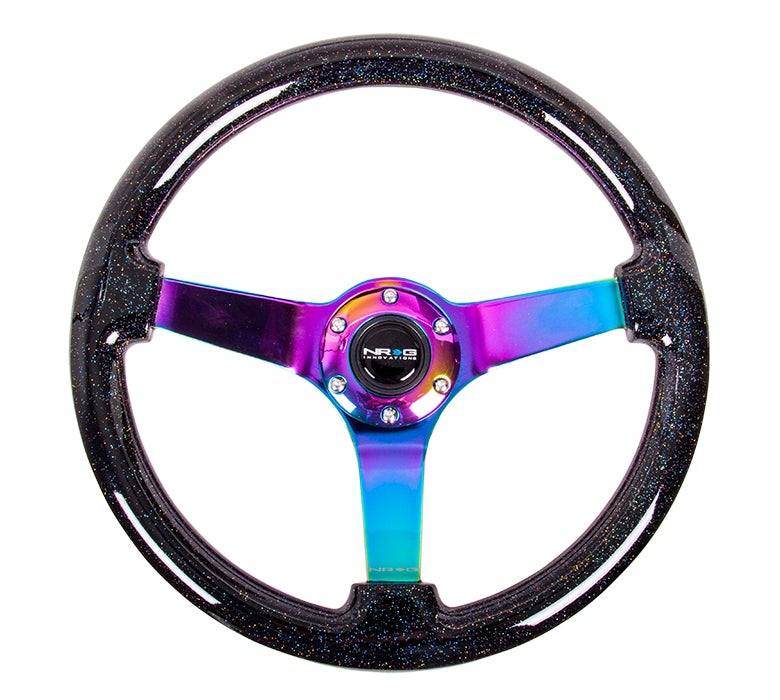 NRG 350Mm 3" Deep Dish Wood Grain Steering Wheel