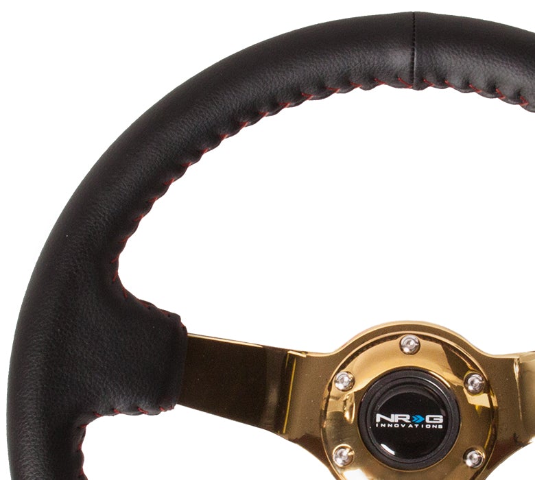 NRG 350Mm Deep Dish Steering Wheel Leather