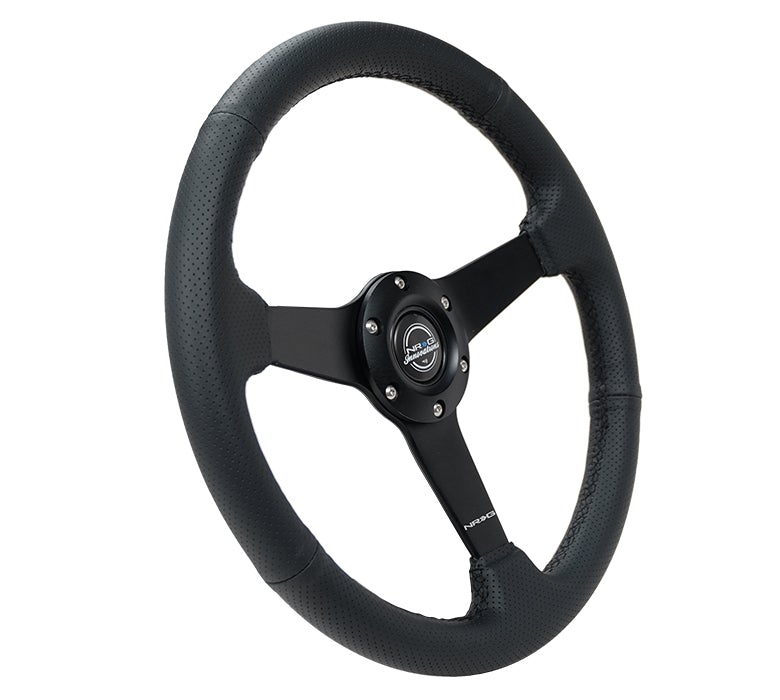 NRG 350Mm Flat Steering Wheel Leather