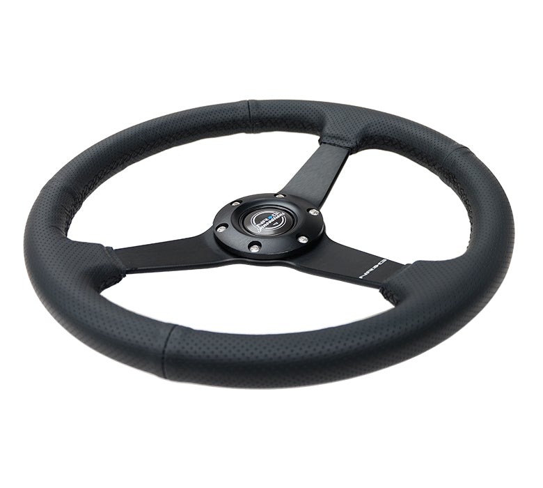 NRG 350Mm Flat Steering Wheel Leather