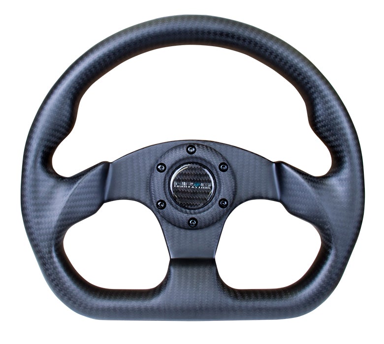 NRG Carbon Fiber Steering Wheel Flat Bottom